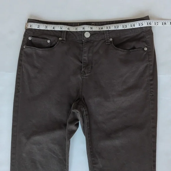 American Rag Cie Skinny Ankle Pants Junior 13R Black Olive Pockets - Picture 12 of 15